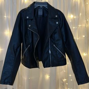 Black leather jacket